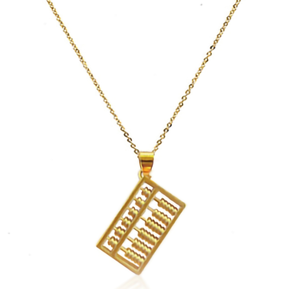 Fashion gold abacus necklace